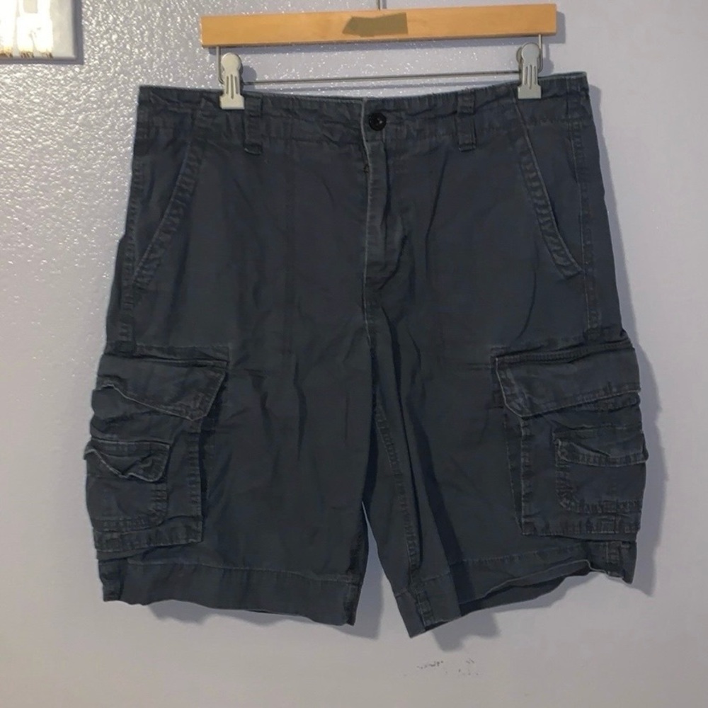 Cape Juby Men’s Shorts 33 Gray Cargo Pockets Mid Rise 10" Inseam Casual